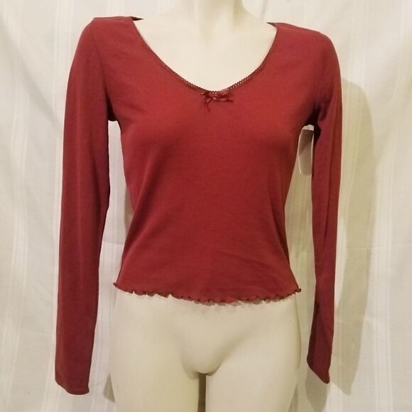 BP Lettuce Edge Long Sleeve T-Shirt Sz Small - Picture 2 of 5